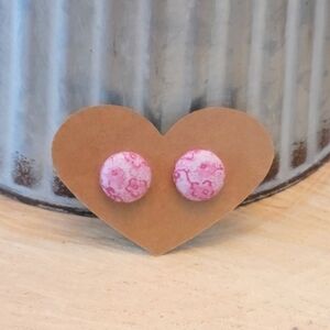 Flower Button Earrings